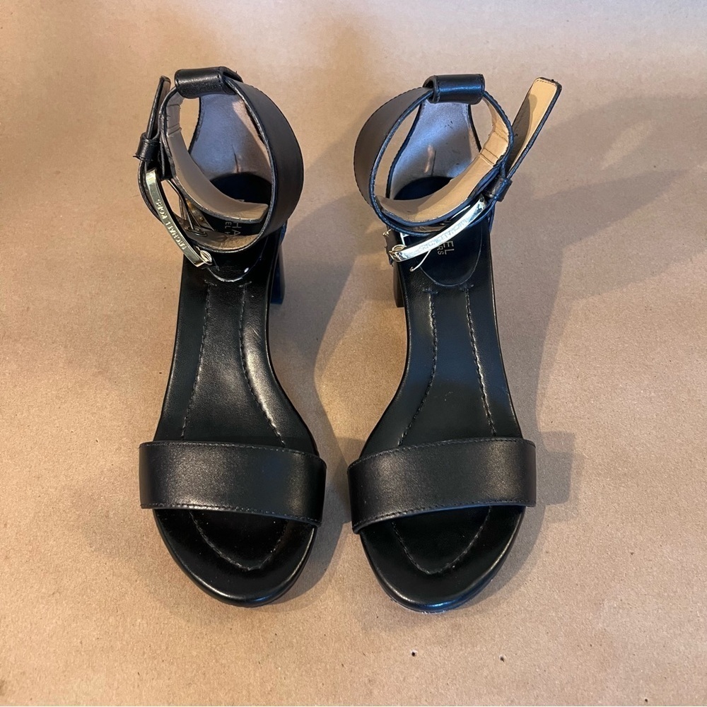 Michael Kors Calder Ankle Strap Black Leather Strappy Sandals Women’s US 7 M - Picture 2 of 11